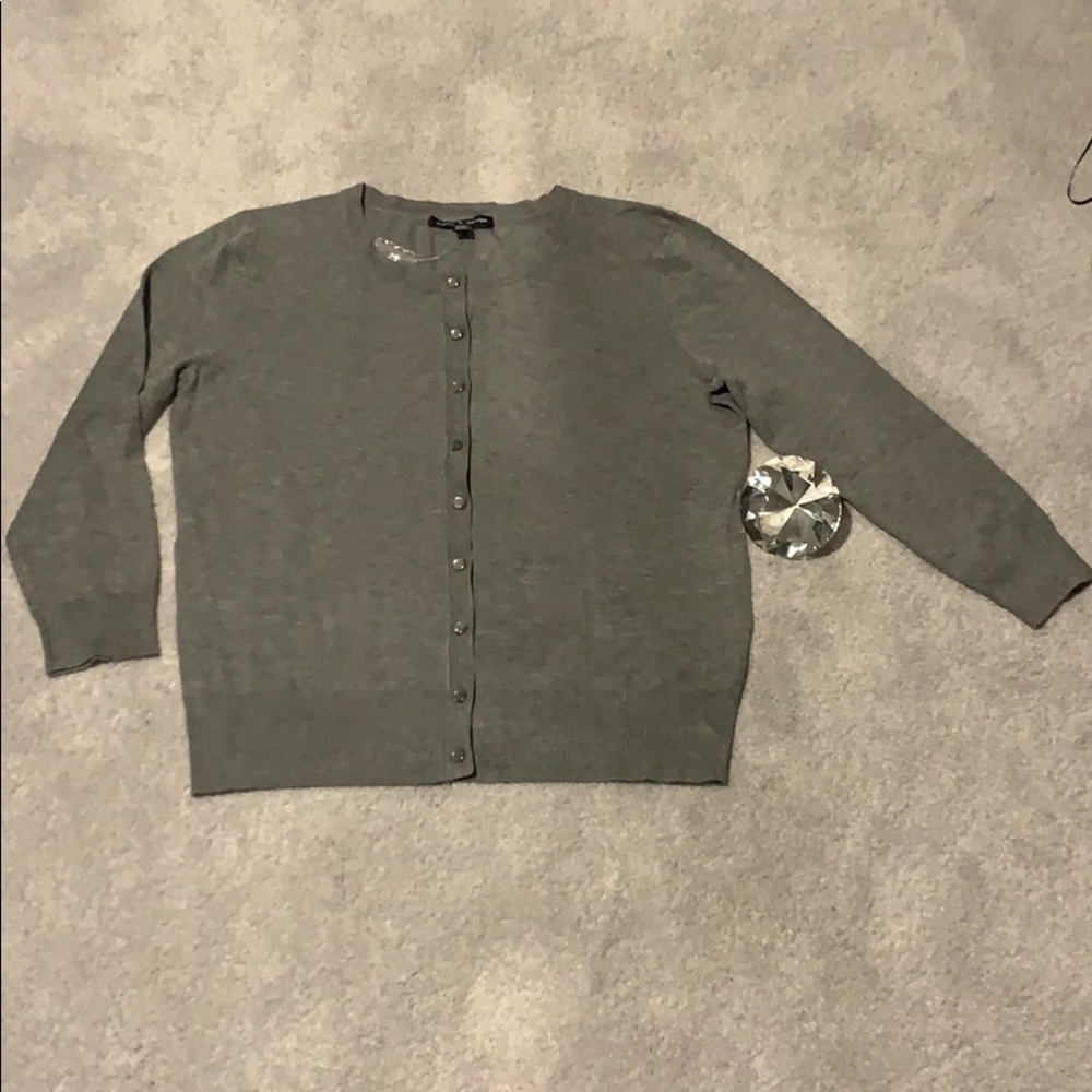 Beautiful gray cardigan!